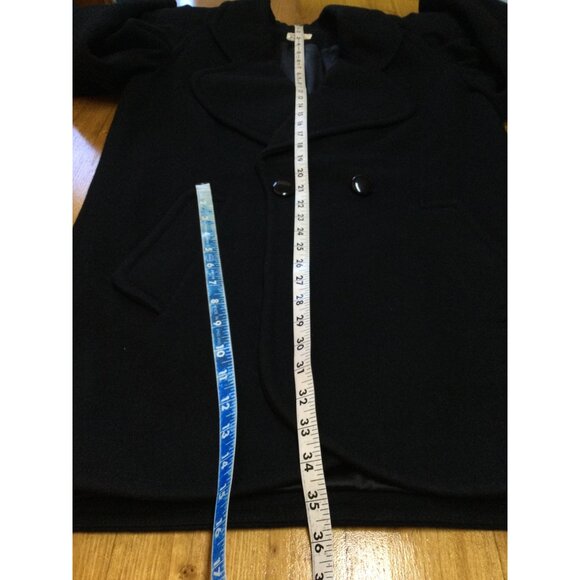 Vintage Danae Womens Double Breasted Black Wool Overcoat Size 6 Old Money - Picture 7 of 7